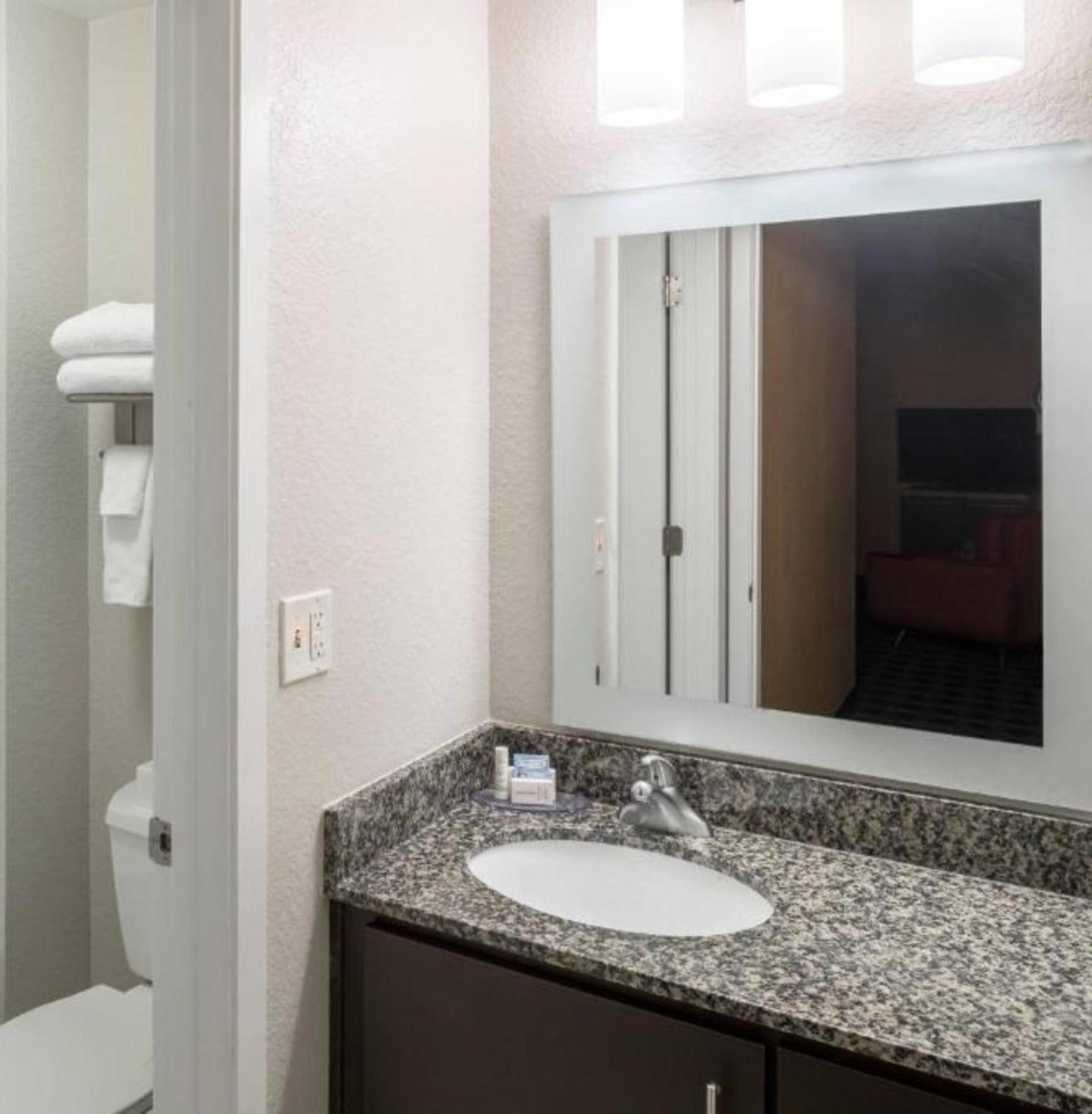 Queen Studio with Sofa Bed and Roll-in Shower - Mobility and Hearing Accessible
