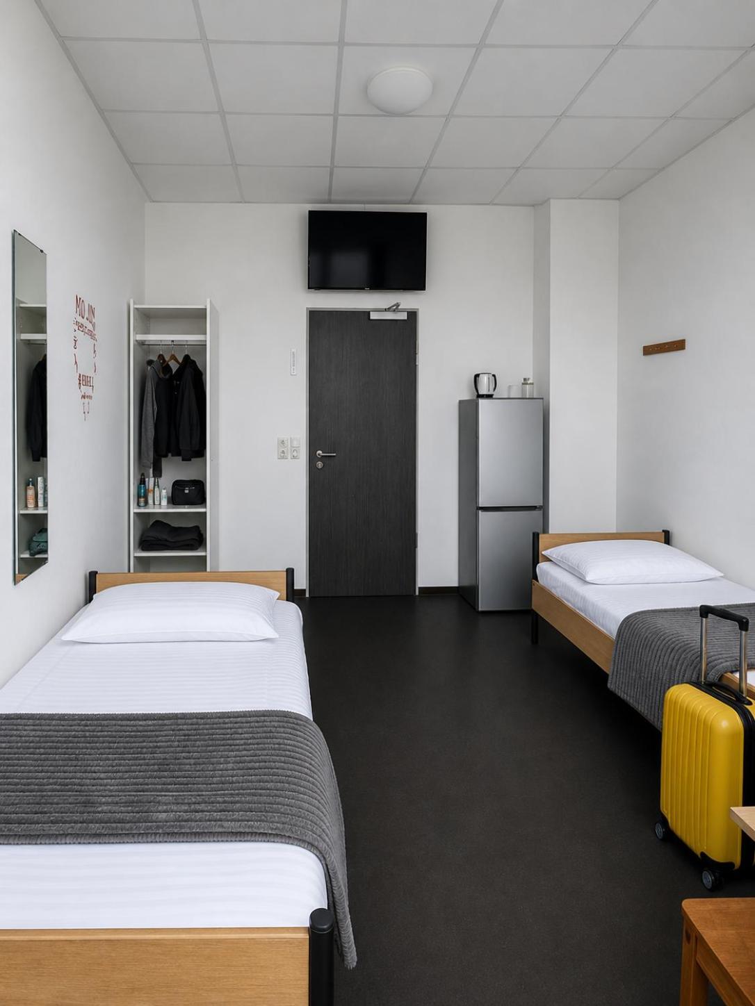 Tweepersoonskamer met 1 of 2 Bedden en Gedeelde Badkamer