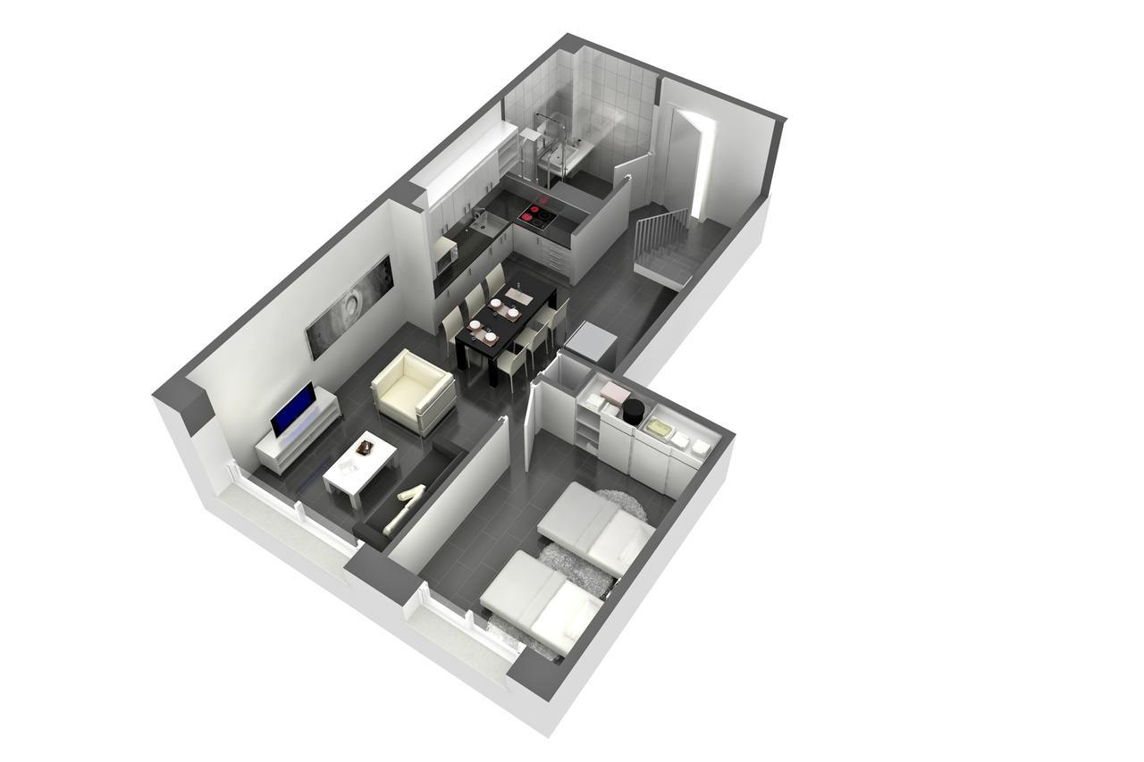 Maisonette-Apartment mit 3 Schlafzimmern (3-6 Erwachsene)