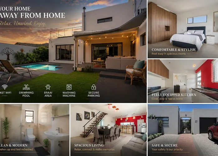 Spacious Shared 3-Bedroom Villa Near Blouberg Beach Pool, Wi-Fi, Braai